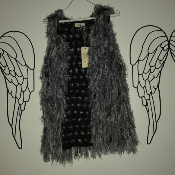Elan Jackets & Blazers - Stringy black and gray vest